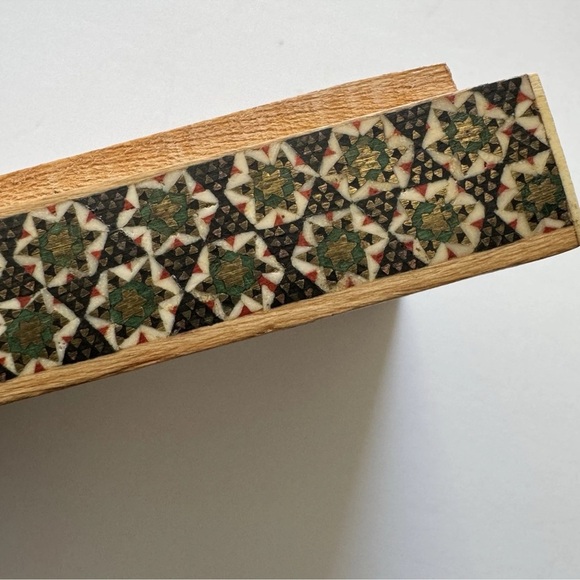 Vintage Persian Khatam Marquetry Polo Players Trinket Jewelry Box 6.5”x 4” - Picture 10 of 14